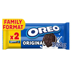 Oreo Vanilla Cookie Chocolate Sandwich Biscuits Twin Pack 2x154g