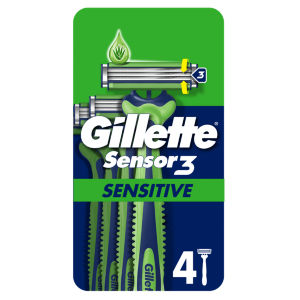 Sensor3 Sensitive, Disposable Razors For Men, 4-Pack Razors