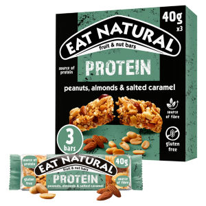 Eat Natural Fruit & Nut Protein Bars with Peanuts, Almonds & Salted Caramel 3 x 40g