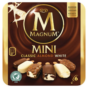 Magnum Mini Classic, Almond & White Chocolate Ice Cream Sticks