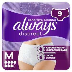 Incontinence Pants Women Plus, M, 9 Pants