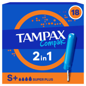 Tampax Compak Super Plus Tampons With Applicator 18 Pack