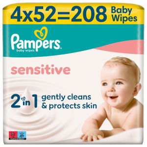 Pampers Sensitive Baby Wipes, 208 Baby Wet Wipes