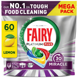 Fairy 60 Platinum Plus Miracle Dishwasher Tablets