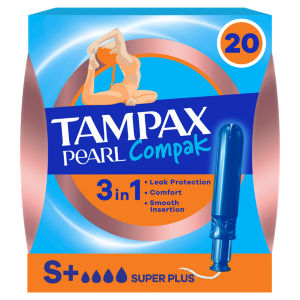 Tampax Pearl Compak Super Plus Tampons With Applicator X20