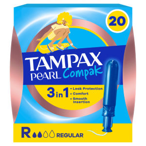 Tampax Compak Pearl 3 In 1 Tampons Regular