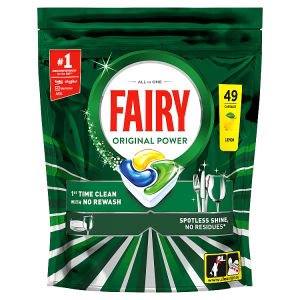 Fairy Original Power  Dishwasher Tablets, Orange, 56 Capsules