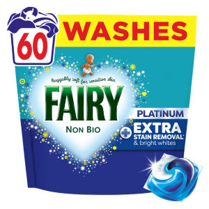 Fairy Non Bio Platinum Washing Pods Extra Stain Removal 60 Washes 1494g