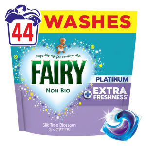 Fairy Non Bio Platinum Washing Pods Silk Tree Blossom & Jasmine 44 Washes 1003.2g