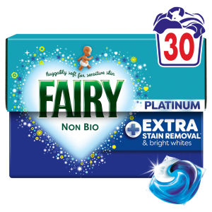 Fairy Non Bio Platinum Washing Pods Extra Stain Removal 30 Washes 747g