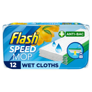 Flash Speedmop Floor Cleaner Antibac Lemon Wet Floor Cleaning Wipes x10
