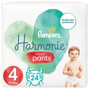 Harmonie Nappy Pants Size 4, 24 Nappies, 9kg - 15kg, Essential Pack