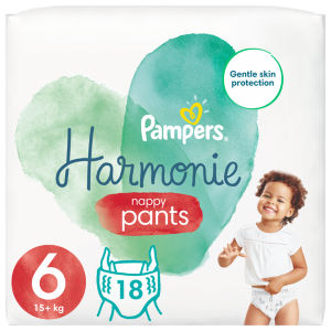 Harmonie Nappy Pants Size 6, 18 Nappies, 15kg+, Essential Pack
