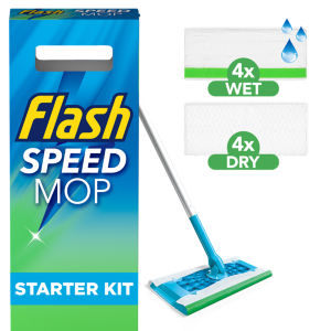 Speedmop Floor Cleaner Starter Kit (1 Mop, 6 Wet Refills)