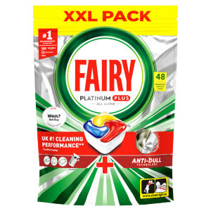 Platinum Plus All In One Dishwasher Tablets, Lemon, 48 Tablets