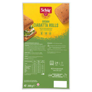 Schar Buckwheat Brown Ciabatta Rolls 200g