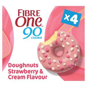 90 Calorie Doughnuts Strawberry & Cream Flavour 4x