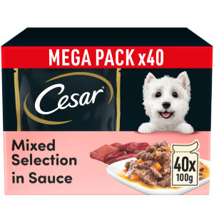 Cesar Deliciously Fresh Dog Food Pouches Favourites in Sauce