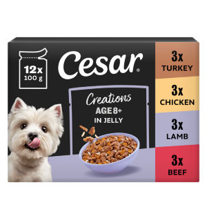 Creations Age 8+ Wet Dog Food Pouch Poultry,Meat Jelly 12 x 100g