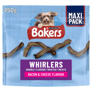 Whirlers Bacon and Cheese Dog Treats 450g
