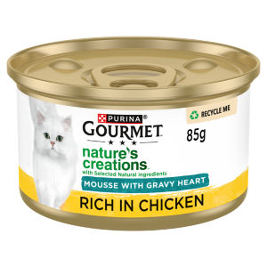 Gourmet Nature Creations Mousse with Gravy Heart Wet Cat Food 85g