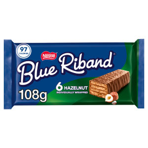 Blue Riband Hazelnut Wafer Biscuit Bar 6 Pack Multipack 108g 