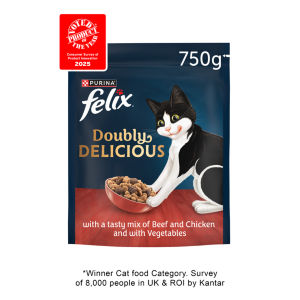 Doubly Delicious Beef, Chicken & Veg Dry Cat Food 750g