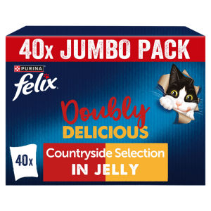 FELIX Doubly Delicious Countryside Selection in Jelly Wet Cat Food 40x85g