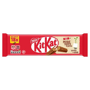 KitKat 2 Finger Milk Chocolate Biscuit Bars 18 Pack Multipack 372.6g 