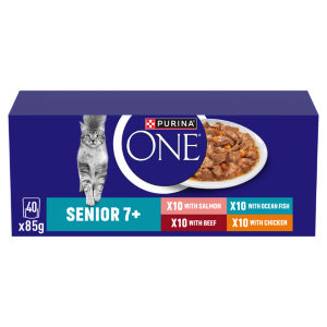 Senior 7+ Mini Fillets Mixed Selection Wet Cat Food 40x85g