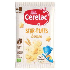 Banana Star-Puffs Baby Food Snack 8+ Months 4 x 7g (28g)