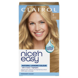 Nice'n Easy Permanent Hair Dye, 8 Medium Blonde