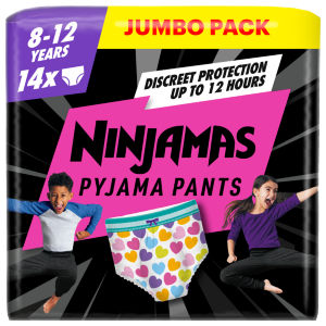 Pampers Ninjamas Pink Pyjama Pants 8-12 Years 14 Pack