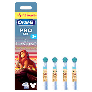 PRO Kids Toothbrush Head, Featuring Disney The Lion King for Ages 3+, Pack of 4