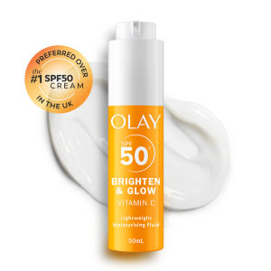 Olay Vitamin C Brighten & Glow 3in1 Moisturiser Face Fluid SPF 50+ Hydrating Primer 50ml
