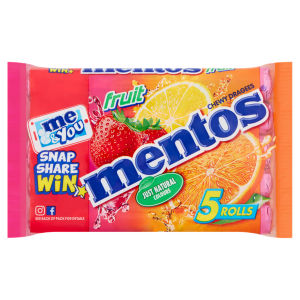 Mentos Fruit Che Wy Sweets 5 X 38 G