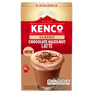 Kenco Classic Chocolate Hazelnut Latte Instant Coffee Sachets x8