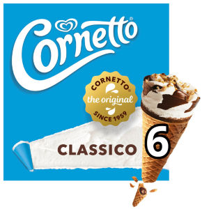 Cornetto Classic Ice Cream Cones 6x90ml