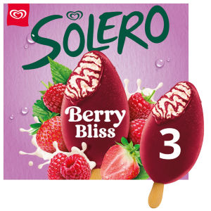 Wall's Solero Red Berries Ice Cream Sticks 3x90ml