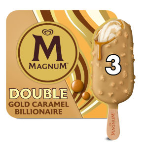 Magnum Double Gold Caramel Billionaire Ice Cream Sticks 3x85ml