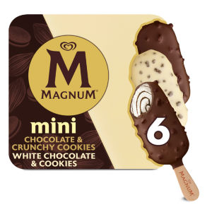 Magnum Mini Ice Cream Sticks Classic, Almond & White Chocolate 6x 55 ml