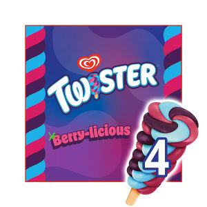 Wall's Twister Berrylicious Ice Lollies 4x70ml