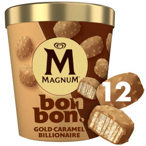 Magnum Bonbon Gold Caramel Billionaire Ice Cream Frozen Snack 12x 17 ml (204 ml)