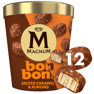 MAGNUM BON BON SALTED CARAMEL & ALMOND ICE CREAM BITES X12 204ML