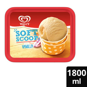 Wall's Soft Scoop Vanilla Ice Cream Tub 1800ml