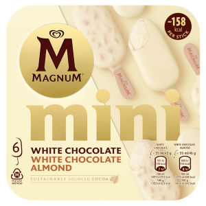 Mini Ice Cream Sticks White Chocolate & White Chocolate Almond 6x 55 ml