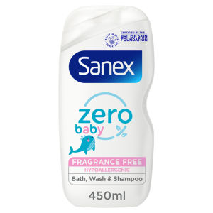 Zero% Hypoallergenic Baby Bath Foam & Shampoo 450ml