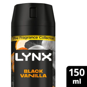 Lynx Black Vanilla 72h Fine Fragrance Deodorant Bodyspray for Men 150ml
