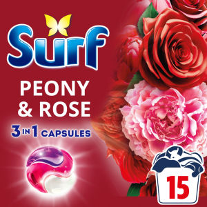 3 in 1 Laundry Washing Detergent Capsules Peony & Rose 15 washes
