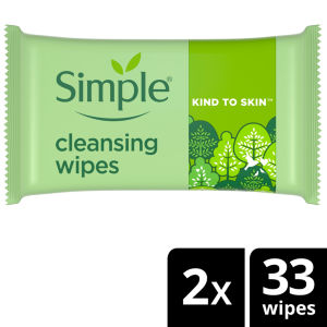 Simple Kind To Skin Wipes Biodegradable 2 X 33